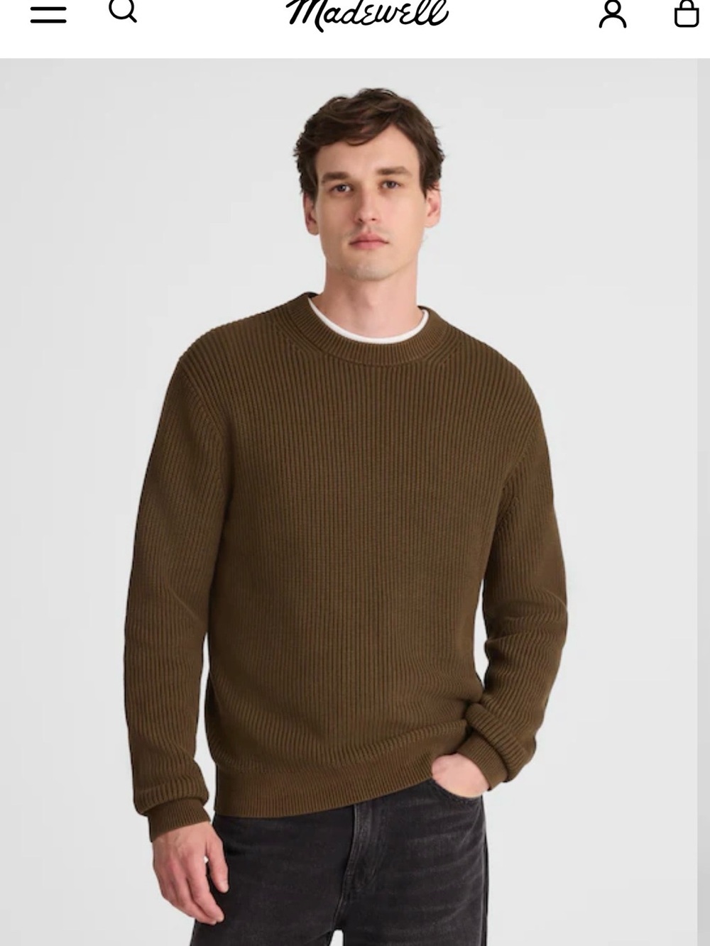Madewell Men’s Ribbed Crewneck Sweater